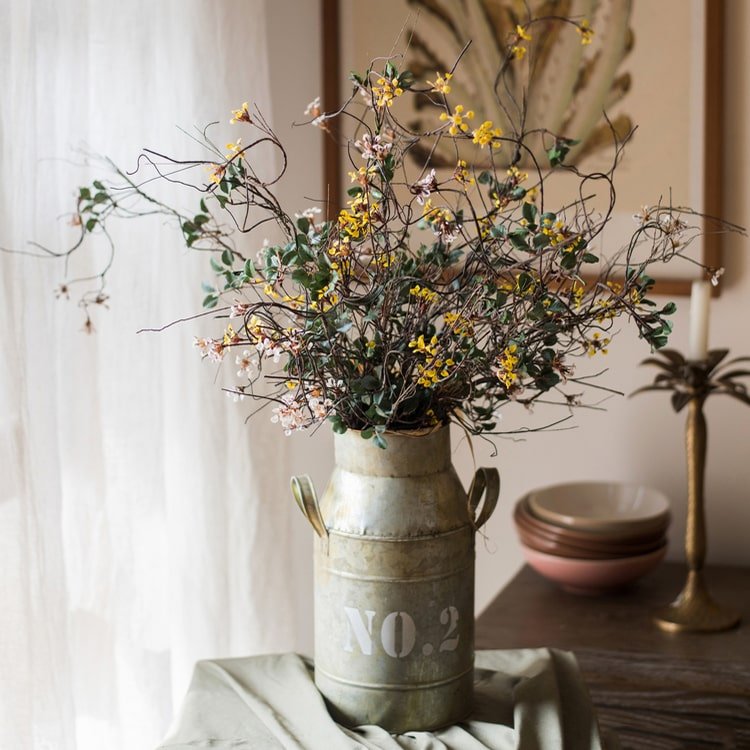 Faux Artificial Colorful Baby's - Breath Vine Stem 27" Tall Silk - RusticReach