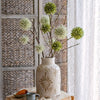 Round Ball Flower on Twig Stem in Green - RusticReach