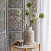 Round Ball Flower on Twig Stem in Green - RusticReach