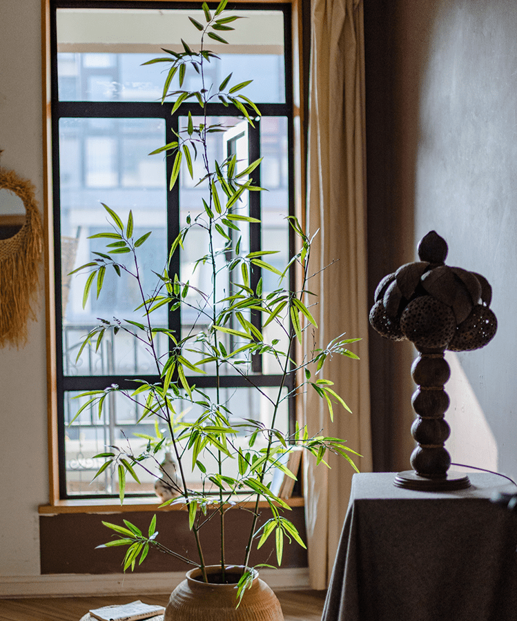 Artificial Bamboo Stem Faux Screen Plant Set of 10 - RusticReach