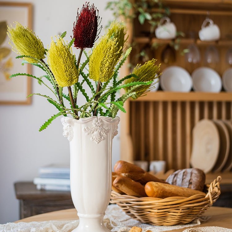 Faux Banksia Integrifolia Faux Flower 28" Tall Silk - RusticReach