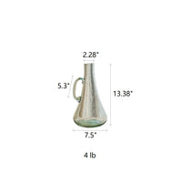 Small Openning Bubble Glass Kettle Vase 13" Tall