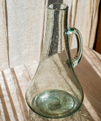 Small Openning Bubble Glass Kettle Vase 13" Tall