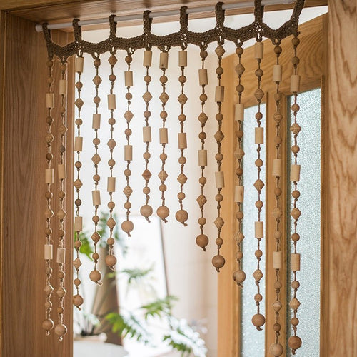 Wood Beaded Door Curtain – RusticReach