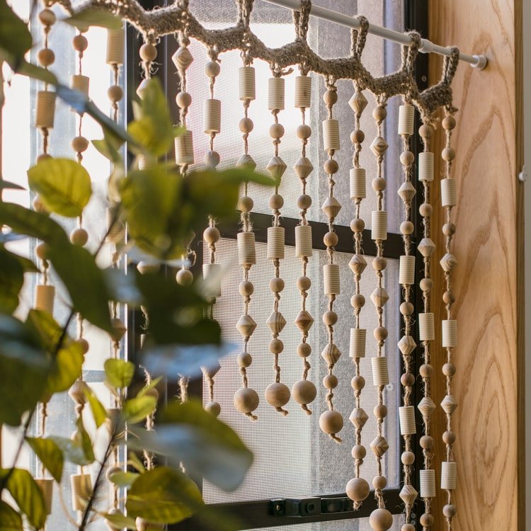 Wood Beaded Door Curtain - RusticReach