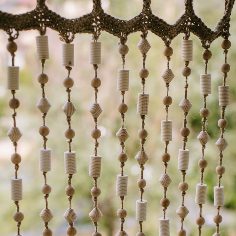 Wood Beaded Door Curtain - RusticReach