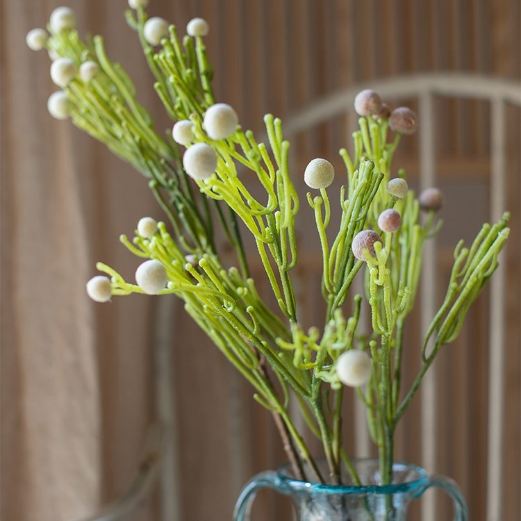 Artificial Berzelia Fruit Stem 24" Tall Faux - RusticReach