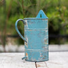 Rustic Blue Iron Flower Pot with Handle - RusticReach