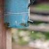 Rustic Blue Iron Flower Pot with Handle - RusticReach