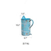 Rustic Blue Iron Flower Pot with Handle - RusticReach