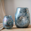 Blue Bubble Hand Blown Glass Vase - RusticReach
