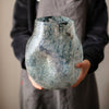 Blue Bubble Hand Blown Glass Vase - RusticReach