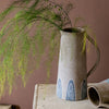 Blue Handpainted Terracotta Vase Jar - RusticReach