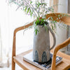 Blue Handpainted Terracotta Vase Jar - RusticReach