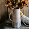 Blue Handpainted Terracotta Vase Jar - RusticReach