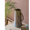 Blue Handpainted Terracotta Vase Jar - RusticReach