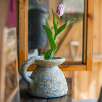 Blue Terracotta Tabel Vase 6" H