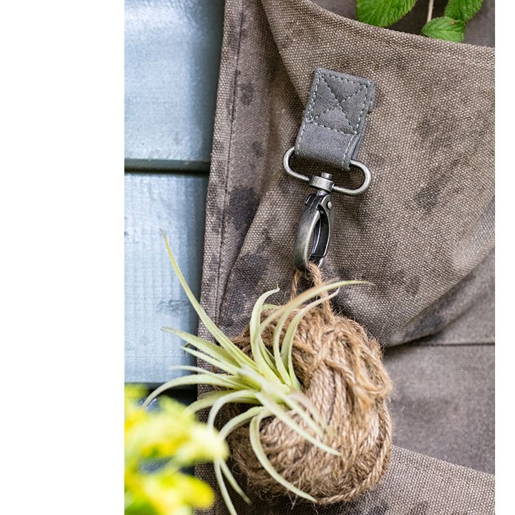 Brown Canvas Hanging Wall Storage for Garden Tools - RusticReach