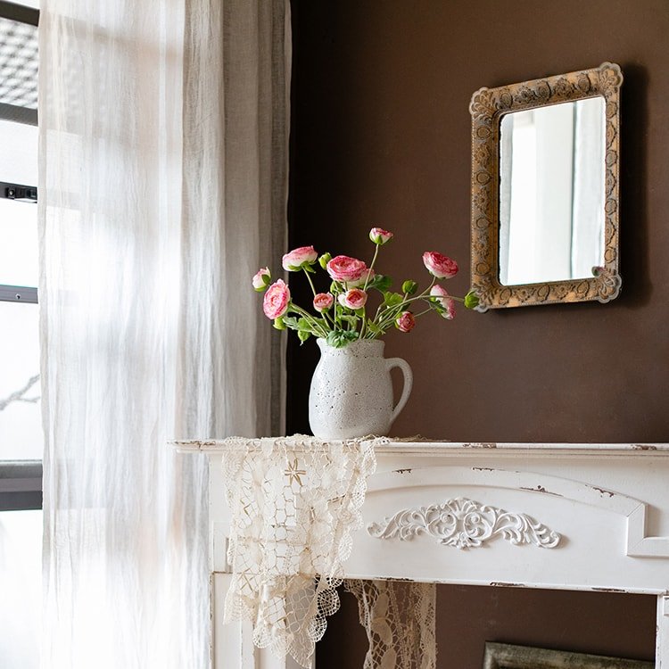 Faux Silk Artificial Buttercup Flower Bundle in Pink Purple 21" Tall - RusticReach