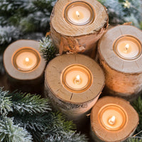 Birch Wood Candle Holder Tea Light Holder in Various Sizes