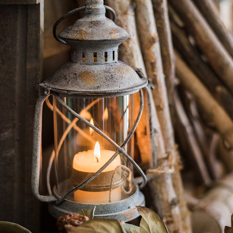 old candle lantern