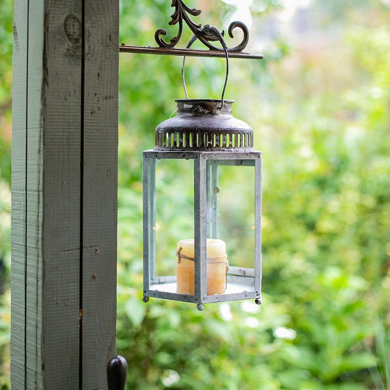 Glass Metal Lantern Candle Holder - RusticReach