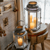 Glass Metal Lantern Candle Holder - RusticReach