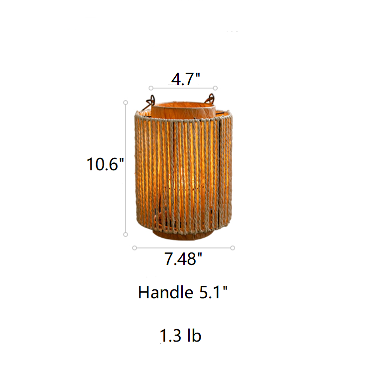 Portable Lantern Candle Holder Rope Paper Lantern – RusticReach