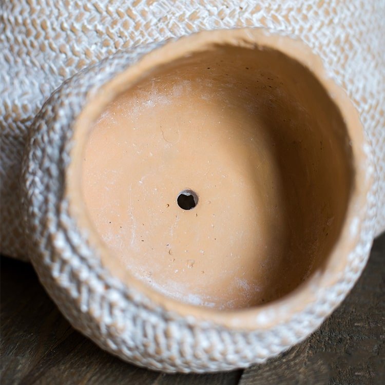 Cement Weaving Pattern Plants Container or Planter - RusticReach