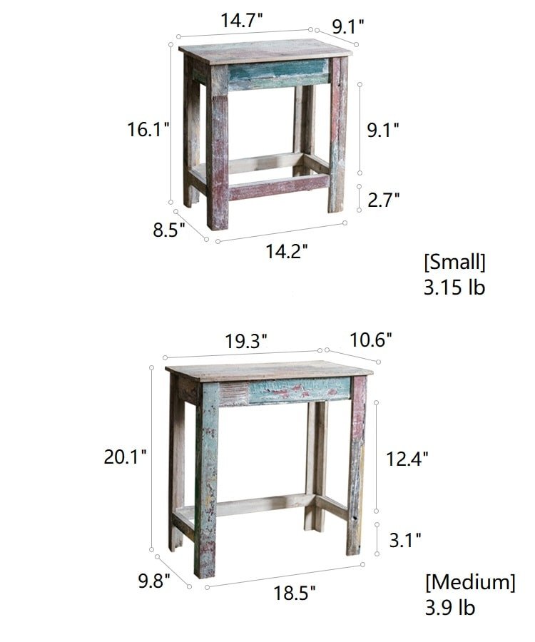 Colorful Solidwood Plant Stand Side Table - RusticReach