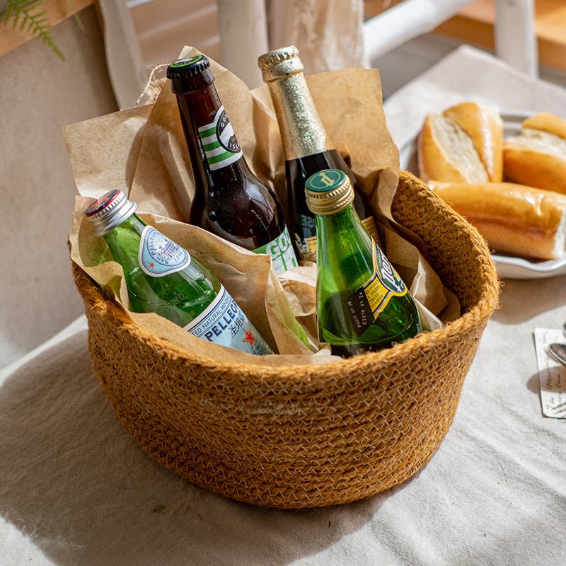 Cotton Rope Woven Basket Desktop Organizer - RusticReach