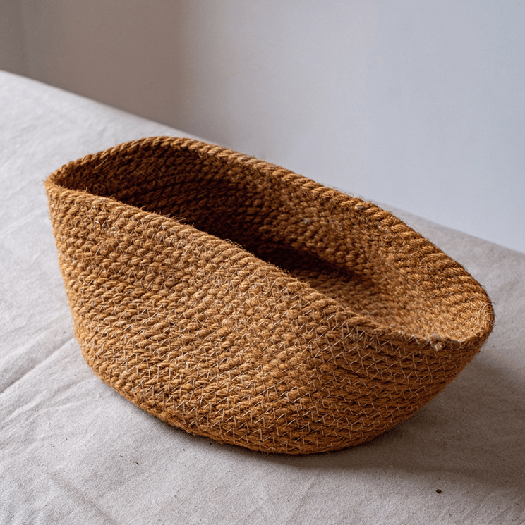 Cotton Rope Woven Basket Desktop Organizer - RusticReach
