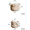 Craft Paper Bag Style Concrete Hanging Pot - RusticReach