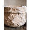 Craft Paper Bag Style Concrete Hanging Pot - RusticReach