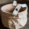 Craft Paper Bag Style Concrete Hanging Pot - RusticReach