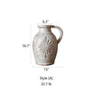 Carved Floral Vase in White - RusticReach