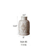 Carved Floral Vase in White - RusticReach