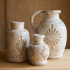Carved Floral Vase in White - RusticReach