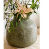 Dark Green Matte Textured Glass Vase - RusticReach