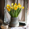 Artificial Silk Yellow Faux Daffodil Flower Stem 19" Tall - RusticReach