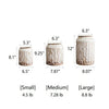 Distressed White Ceramic Flower Jar Vase - RusticReach
