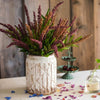 Distressed White Ceramic Flower Jar Vase - RusticReach