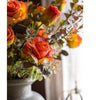 Faux Artificial Flower Dry Rose Stem Champagne or Orange 23" Tall - RusticReach