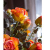 Faux Artificial Flower Dry Rose Stem Champagne or Orange 23" Tall - RusticReach