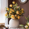 Artificial Faux Silk Flower Dry Rose Stem White or Yellow 23" Tall - RusticReach