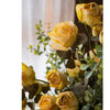 Artificial Faux Silk Flower Dry Rose Stem White or Yellow 23" Tall - RusticReach