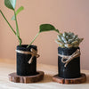 Desktop Charcoal Planter Wood Tray - RusticReach