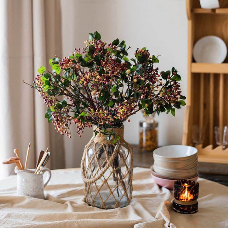 Rose Purple Elder Flower Leaf Bunch 22" Tall - RusticReach