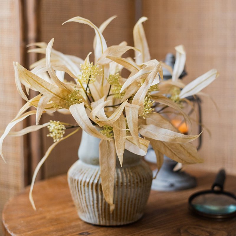Silk Long Eucalyptus Leaf Bunch in Natural Faux - RusticReach