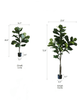 Artificial Tree Fiddle Leaf Tree In Pot - RusticReach